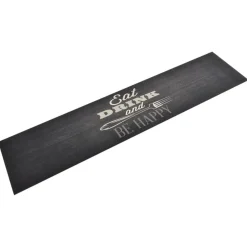 Best Muebles tifón Alfombra de cocina lavable terciopelo negro 60x300 cm Multicolor