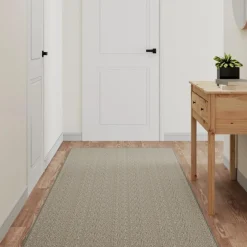 Hot Muebles tifón Alfombra de pasillo con aspecto de sisal plateada 80x250 cm Plateado