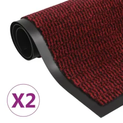 Best Muebles tifón Alfombras de entrada rectangulares de nudo 2 uds rojo 80x120 cm Rojo