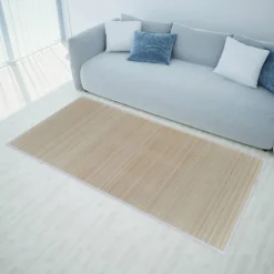 Online Muebles tifón Alfombras rectangulares de bambú natural 2 unidades 120x180 cm Beige