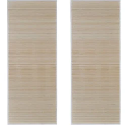 Online Muebles tifón Alfombras rectangulares de bambú natural 2 unidades 120x180 cm Beige