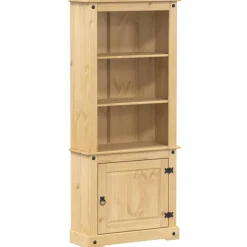 Best Muebles tifón Aparador Corona madera maciza de pino 74x38x170 cm Marrón
