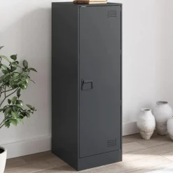 Best Muebles tifón Aparador de acero gris antracita 34,5x39x107 cm Antracita