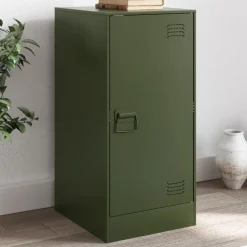 Best Muebles tifón Aparador de acero verde oliva 34,5x39x73 cm Verde