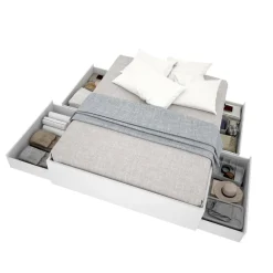 Best Muebles tifón Bancada con 4 cajones NOAX Blanco