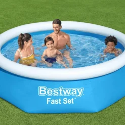 Hot Muebles tifón Bestway Piscina inflable redonda Fast Set 244x66 cm