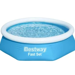 Hot Muebles tifón Bestway Piscina inflable redonda Fast Set 244x66 cm