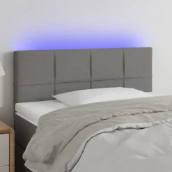 Best Muebles tifón Cabecero con LED de tela gris oscuro 80x5x78/88 cm Gris