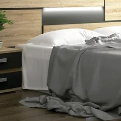 Best Muebles tifón Cabecero con LED y mesitas PRISMA