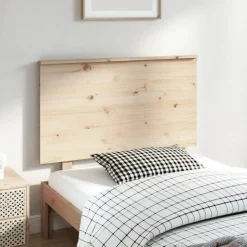 Outlet Muebles tifón Cabecero de cama madera maciza de pino 104x6x82,5 cm Marrón