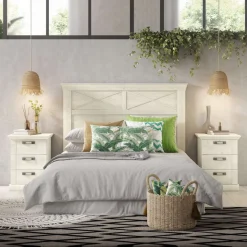 Clearance Muebles tifón Cabecero y 2 mesitas de 3 cajones KASHMIR