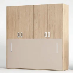 Clearance Muebles tifón Cama abatible horizontal JOVEN 06 Sahara-gris coco