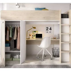Discount Muebles tifón Cama alta con mesa de estudio INMO