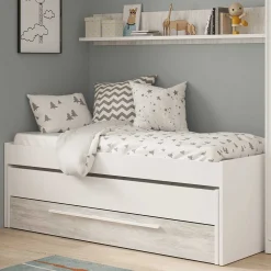 Clearance Muebles tifón Cama doble con cajón y estante VICTORIA