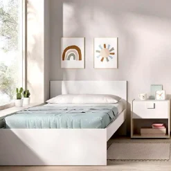 Discount Muebles tifón Cama juvenil RAY Blanco