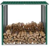 Online Muebles tifón Caseta de jardín para leña acero galvanizado verde 172x91x154cm Verde