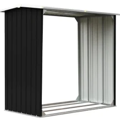 Sale Muebles tifón Caseta de jardín para leña acero galvanizado gris 172x91x154 cm Antracita