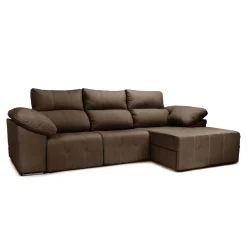 Best Muebles tifón Chaiselongue relax eléctrico BOLTO chocolate Derecha vista de frente
