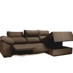 Best Muebles tifón Chaiselongue relax eléctrico BOLTO chocolate Derecha vista de frente
