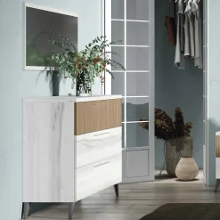 Hot Muebles tifón Cómoda 3 cajones con patas DAYMUS 07