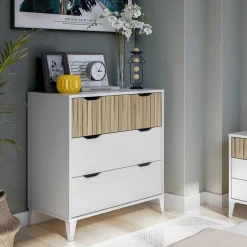 Hot Muebles tifón Cómoda 3 cajones NOIRE