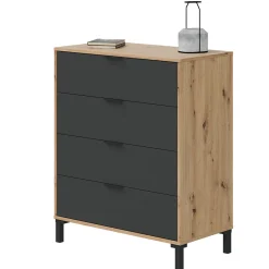 Fashion Muebles tifón Cómoda 4 cajones SERBIN