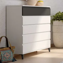 Fashion Muebles tifón Cómoda de 5 cajones DUCAL