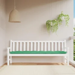 Best Muebles tifón Cojín de banco de jardín tela Oxford verde 200x50x7 cm Verde