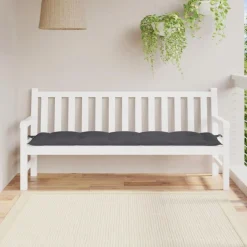Best Muebles tifón Cojín de banco de jardín tela Oxford gris antracita 180x50x7 cm Antracita