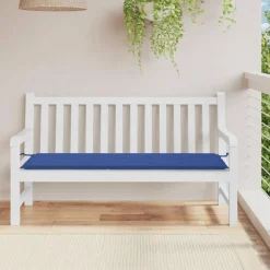 Best Muebles tifón Cojín de banco de jardín tela Oxford azul 150x50x3 cm Azul