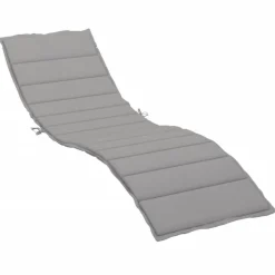 Best Muebles tifón Cojín de tumbona de tela Oxford gris 200x50x3 cm Gris