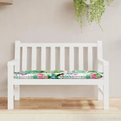 Best Muebles tifón Cojín para banco de jardín tela multicolor 120x50x7 cm Multicolor