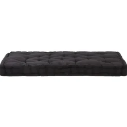 Best Muebles tifón Cojín para palés algodón negro 120x80x10 cm Negro