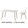 Best Muebles tifón Conjunto mesa ARENDAL+ 4 sillas DENIS