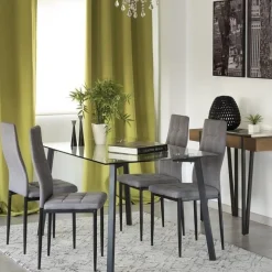 Online Muebles tifón Conjunto mesa de comedor LUJAN + 4 sillas MAIKA