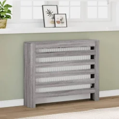 Hot Muebles tifón Cubierta de radiador madera ingeniería gris Sonoma 104x20x82 cm Gris