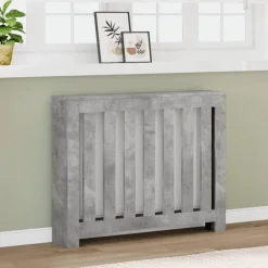 Fashion Muebles tifón Cubierta de radiador madera gris hormigón 104x20x82 cm Gris