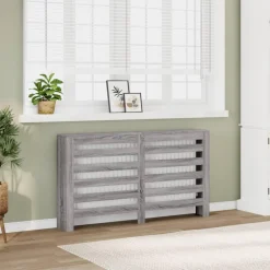 Discount Muebles tifón Cubierta de radiador madera ingeniería gris Sonoma 149x20x82 cm Gris