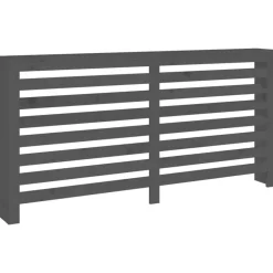 Fashion Muebles tifón Cubierta de radiador madera maciza de pino gris 169x19x84 cm Gris