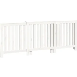 Outlet Muebles tifón Cubierta de radiador madera maciza de pino blanco 210x21x85 cm Blanco