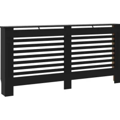 Outlet Muebles tifón Cubierta para radiador MDF negro 172x19x81,5 cm Negro