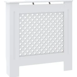 New Muebles tifón Cubierta para radiador MDF blanco 78 cm Blanco