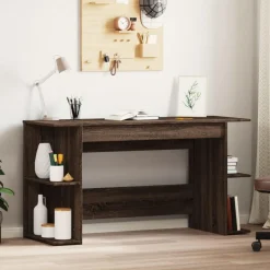 Best Muebles tifón Escritorio madera de ingeniería roble marrón 140x50x75 cm Marrón