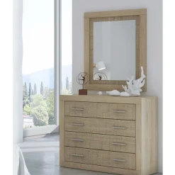 Hot Muebles tifón Espejo SIMA roble-textil