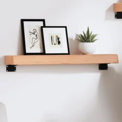 Best Muebles tifón Estante de pared madera de roble tratada marrón claro 60x10x6cm Marrón