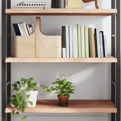 Best Muebles tifón Estante de pared madera maciza roble sin tratar 100x50x(2-4) cm Marrón