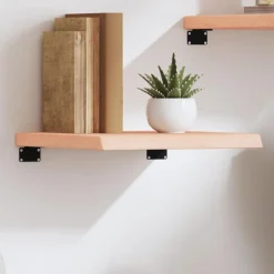 Best Muebles tifón Estante de pared madera maciza roble sin tratar 40x40x(2-4) cm Marrón