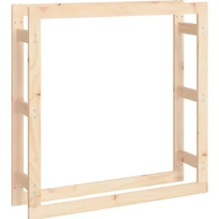 Hot Muebles tifón Estante para leña madera maciza de pino 100x25x100 cm