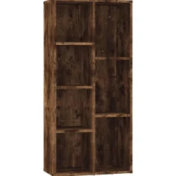 Outlet Muebles tifón Estantería color roble ahumado 50x25x106 cm Marrón