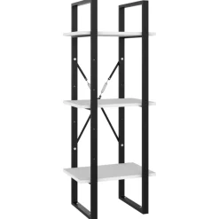 Best Muebles tifón Estantería de 3 niveles madera contrachapada blanco 40x30x105cm Blanco